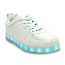 Family Smiles Led Light Up Sneakers Kids Low Top Usb Charging Boys Girls Unisex Lace Up Shoes White Walmart Com Walmart Com
