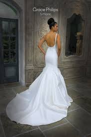 A Tailored Mikado Fishtail Wedding Dress With Simple Seam Detailing And Two Metre Long Train Www Gra Making A Wedding Dress Wedding Dresses Plain Wedding Dress