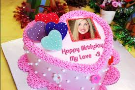 Birthday Cake With Photo Frame For Lover Photo Frame Birthday Cake And Heart Name With Images Birthday Cake With Photo