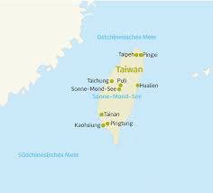 Taiwan kartē, kur tas atrodas. Taiwan Reisetipps Informationen Berge Meer