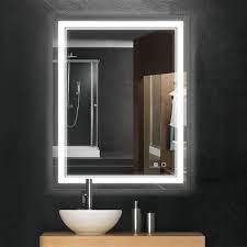 All bathroom mirrors can be shipped to you at home. Amazon Com Keonjinn 36 X 28 Inch Bathroom Led Vanity Mirror Anti Fog Wall Mounted Makeup Mirror With Light Horizontal Vertical Kitchen Dining