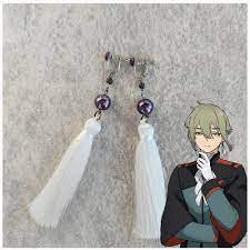Anime Mobile Suit Gundam The Witch From Mercury Elan Ceres Cosplay Earrings  Tassel Ear Pin Ear Clip Cos Accessories - AliExpress