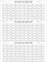 Blank Color Swatch Chart Template Pdf