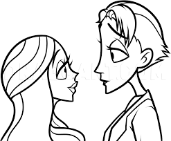 The famous blue and white colors make her pop!! How To Draw Victor And Emily Step By Step Drawing Guide By Dawn Dragoart Com