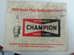 1968 Champion Spark Plug Application Chart