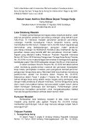 Let's change the world together. Pdf Hukum Isaac Asimov Dan Masa Depan Tenaga Kerja Tomy Michael Academia Edu