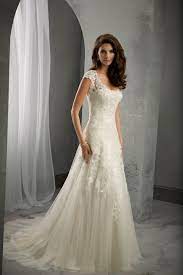 Graceful Cap Sleeve Scoop Neck Ivory White Lace Tulle Wedding Dress Custom Size A Line Wedding Dress Wedding Dresses Dream Wedding Dresses