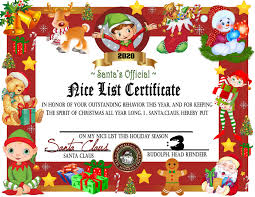 Create certificates for student of the month, sports, contests, appreciation or more. Printable Nice List Certificate Instant Download Nice List Etsy In 2020 Nice List Certificate Kids Christmas List Christmas Lettering
