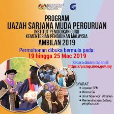 Permohonan Bagi Mengikuti Program Ijazah Sarjana Muda Perguruan Pismp Sesi Pengambilan 2019 Mypendidikanmalaysia Com