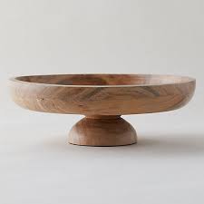 Acacia Wood Footed Serving Bowl Wood Turned Bowls Wooden Fruit Bowl Acacia Wood