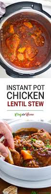 Peel shallots, garlic cloves, carrots and potatoes and chop carrots into bite size pieces. This Chicken Stew Recipe Has Delicious Chicken Thighs Braised With Fragrant Spices Hearty Lentils Sausa Stew Chicken Recipe Pork Recipes Quick Dinner Recipes
