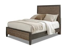 Transitional black fabric 5 pieces bedroom set w. Klaussner Marlo King Panel Bed In Charcoal And Mink 978 066