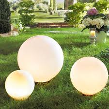 Aussenleuchten Set Kugeln 3 Tlg Yard Art Yard Garden