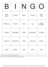 If you want to save paper, print the template containing fifteen cards. Dental Bingo Cards To Download Print And Customize