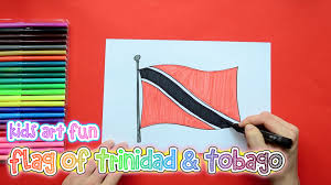 How To Draw And Color The National Flag Of Trinidad Tobago Flag Drawing National Flag Flag