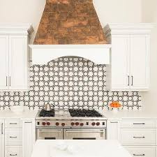 Pale marble subway tile kitchen backsplash. White And Brown Star Pattern Kitchen Backsplash Tiles Design Ideas