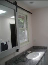 Sliding Mirror Over Window Bathroom Design Small Sliding Barn Door Hardware Small Bathroom