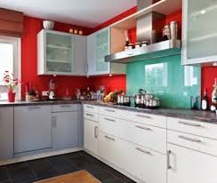 turquoise yellow and red kitchen decor