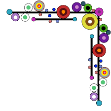 Simple Plain Retro Target Circle Dots Corner Border Frame Even Lines Photoshop Design Png Colorful Borders Design Frame Border Design Digital Borders Design