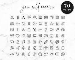 App Icons Aesthetic White App Covers Ios 14 Widgets Iphone Etsy In 2022 App Icon App Covers Black App