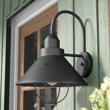 Longshore Tides Castro 1 Light Outdoor Barn Light Reviews Wayfair
