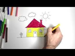Kolay Ev Cizimi Ev Nasil Cizilir Cocuklar Icin Resim Cizme Ev Agac Gunes Cizmi Cizgi Arkadas Youtube Resim Make It Yourself Howto