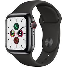 Apple Watch Series 5 Gps Cell 40mm Space Black Stainless Steel Black Sport Band In 2020 Apple Watch Accessories Apple Watch Apple Watch Series