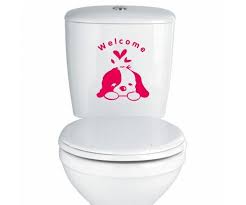 welcome sevimli kopek wc sticker sevimli kopekler kopek renkler