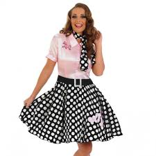 Das 50s rock 'n' roll damenkostüm besteht aus dem kleid, dem gürtel sowie dem jäckchen. Rosa Rock N Roll Kleid Kostum Fur Damen Rosa Rock Rock And Roll Kleider