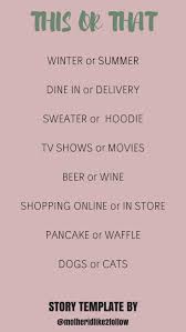 This Or That Instagram Story Games Interactive Facebook Posts Interactive Posts Facebook Engagement Posts