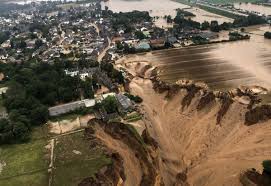 A large amount or number, especially when moving from one place to. Photos Germany S Record Flooding Show Devastation Bloomberg