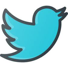 Twitter Logo Icon - Download in Colored Outline Style
