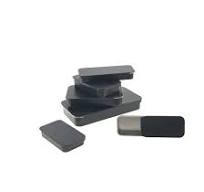 Empty Black /Cosmetic/Brow Soap/Solid Perfume/Lip Balm Slide Top Metal Tin  Case/Box/Container