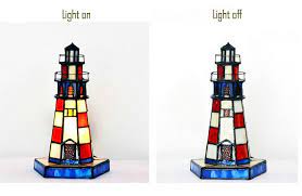 Lighthouse Tiffany Leadlight Art Deco
