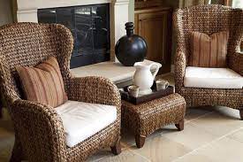 This photo is before i added the blue cushion covers. How To Clean And Maintain Wicker Patio Furniture