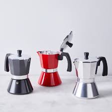 Gefu Moka Pot Stovetop Coffee Maker Black Stainless Steel Red Moka Pot Moka Coffee Maker