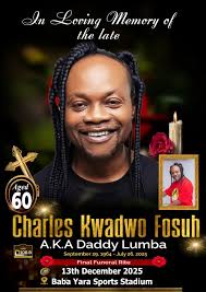 Case closed! 13th December, 2025; all roads lead to Kumasi Baba Yara Sports  Stadium. From 6am till Mama calls.. A final befitting burial for Ghana's  all time finest music legend from 1957