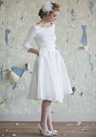 Audrey A Classic A Line Silhouette Lends Vintage Romance To This Ivory Taffeta Wed Wedding Dress With Pockets Tea Length Wedding Dress Wedding Dresses Taffeta