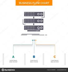 Server Storage Rack Database Data Business Flow Chart Design