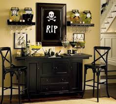 Halloween Bar Area For Entertaining Party Alcohol Drinks Home Decorate Entertain Cocktails Ba Spooky Halloween Decorations Halloween Bar Pottery Barn Halloween
