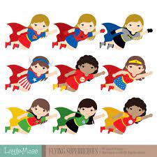 Flying Superhero Clipart Superheroes Kids Clipart Etsy Superhero Clipart Kids Clipart Superman Clipart