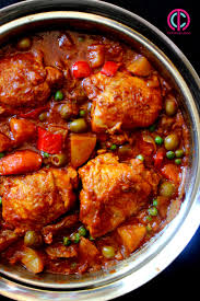 Chicken Afritada Spanish Style Chicken Stew Recipe Chicken Afritada Recipe Stew Recipes Stew Chicken Recipe