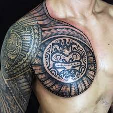 It indicates the calm side too. 80 Tribal Shoulder Tattoos For Men Masculine Design Ideas