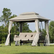 An outdoor daybed is possible even in the city. Outdoor 3 Person Patio Daybed Canopy Gazebo Swing Tan W Mesh Walls Hammock Outdoor Chair Swing Hammock Gazebo Outdoor Chair Swing Chair Swingoutdoor Hammock Swings Aliexpress