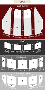 ohio theater columbus oh seating chart stage