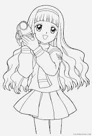 Now best friend coloring pages for girls bff with. Anime Girl Coloring Pages Holding Camera Coloring4free Coloring4free Com