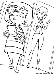 Simply click on each link to access a pdf file to download and print. The Incredibles Coloring Picture