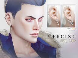 piercings for male and female sims in 25 colors 5 base colors 5 effects found in tsr category sims 4 female earrings sims 4 piercings sims 4 sims