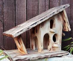 Bird Food House Solid Natural Rural Rustic Bird Houses Bird House Rustic