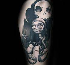 Top 95 Nightmare Before Christmas Tattoo Ideas 2021 Guide Christmas Tattoo Nightmare Before Christmas Tattoo Arm Tattoos Black And Grey